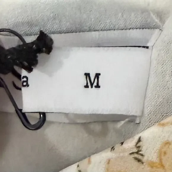 En Saison Floral Midi Slip Dress M White Feminine Bridal Ruched Romantic NWT - Picture 9 of 10